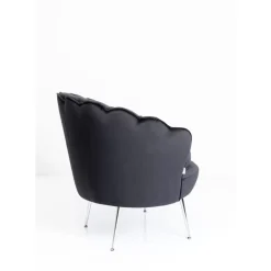 Sessel-KARE Design Sessel Water Lily Chrom Schwarz