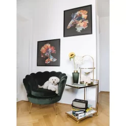 Sessel-KARE Design Sessel Water Lily Dunkel Grun