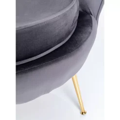 Sessel-KARE Design Sessel Water Lily Gold Grau