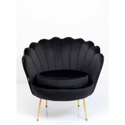 Sessel-KARE Design Sessel Water Lily Gold Schwarz