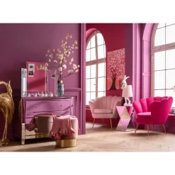Sessel-KARE Design Sessel Water Lily Rosa