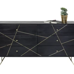 Kommoden & Sideboards-KARE Design Sideboard Gold Vein