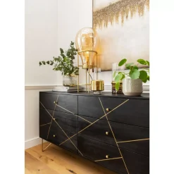 Kommoden & Sideboards-KARE Design Sideboard Gold Vein