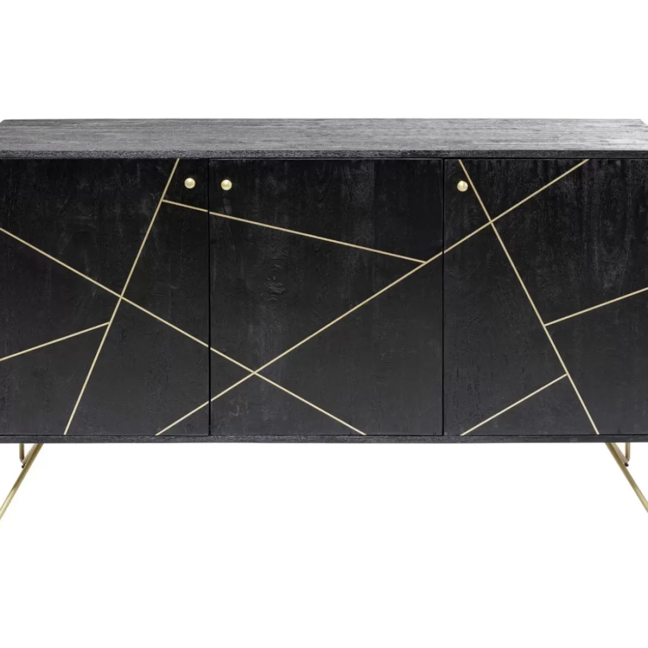 Kommoden & Sideboards-KARE Design Sideboard Gold Vein 3 Turig 145X82Cm