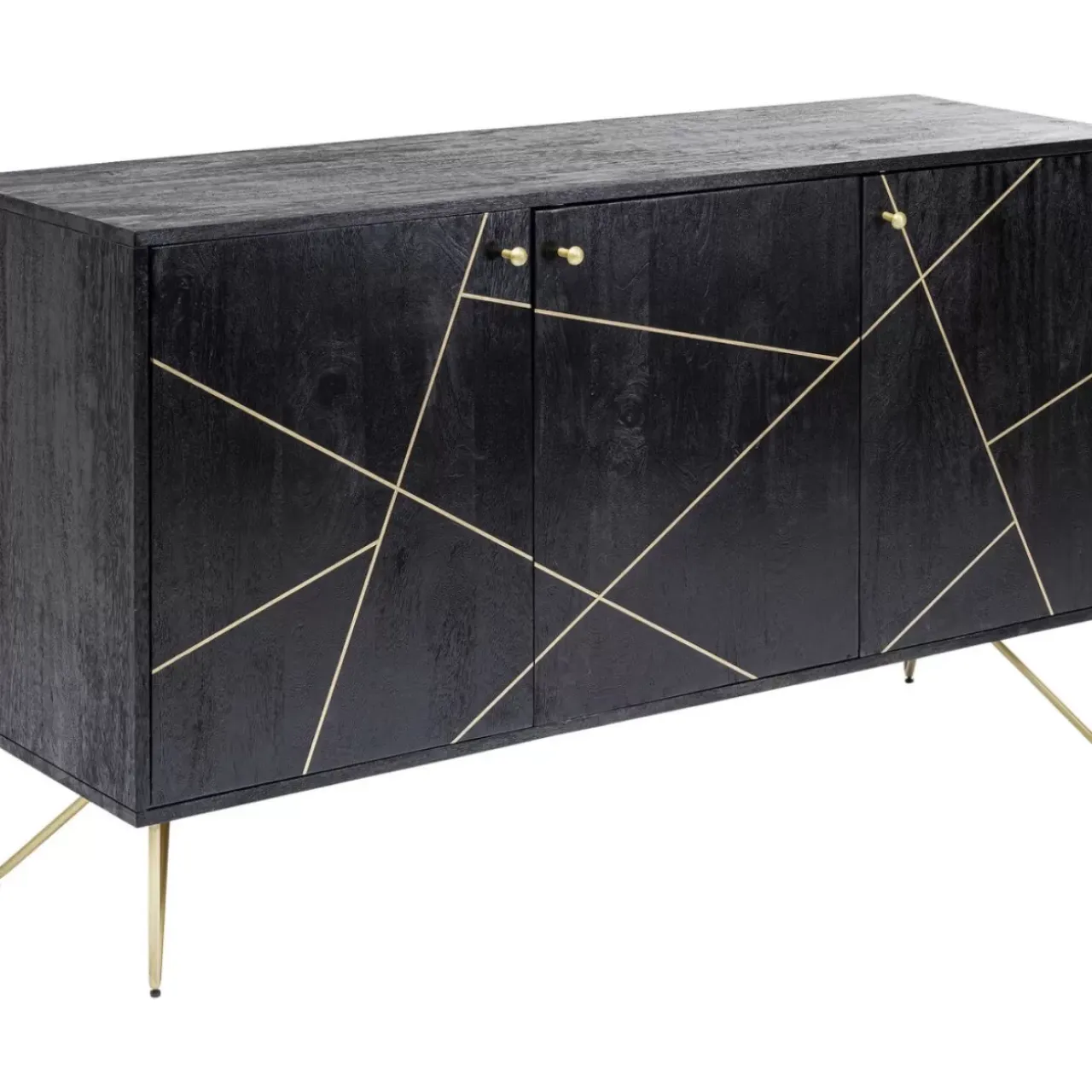 Kommoden & Sideboards-KARE Design Sideboard Gold Vein 3 Turig 145X82Cm