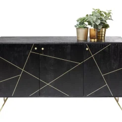 Kommoden & Sideboards-KARE Design Sideboard Gold Vein 3 Turig 145X82Cm