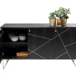 Kommoden & Sideboards-KARE Design Sideboard Gold Vein 3 Turig 145X82Cm