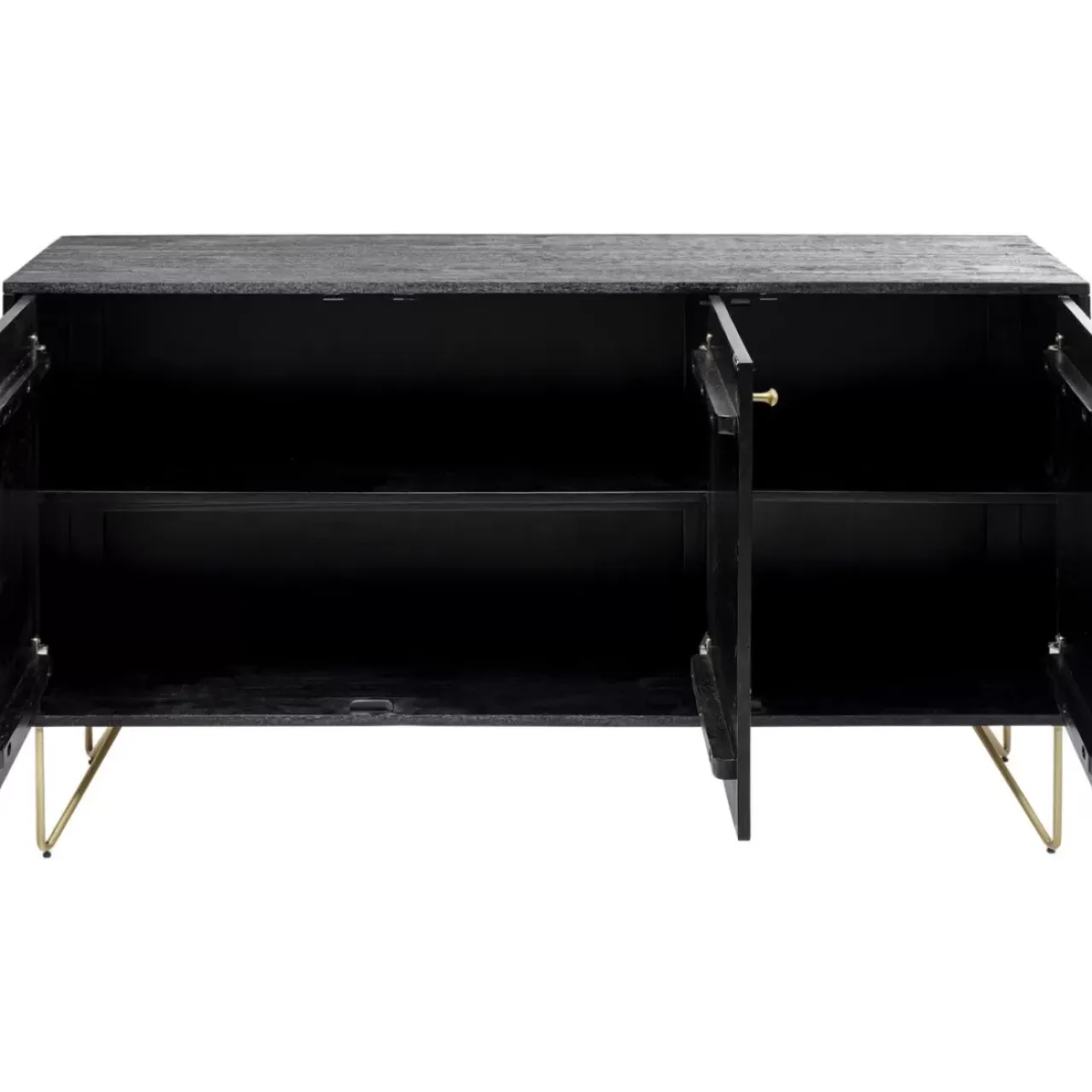 Kommoden & Sideboards-KARE Design Sideboard Gold Vein 3 Turig 145X82Cm