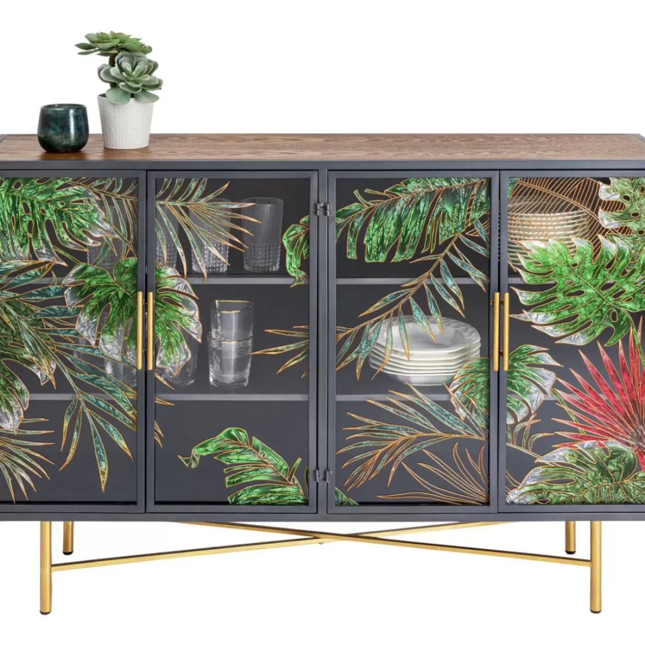 Kommoden & Sideboards-KARE Design Sideboard Jungle 135X95Cm