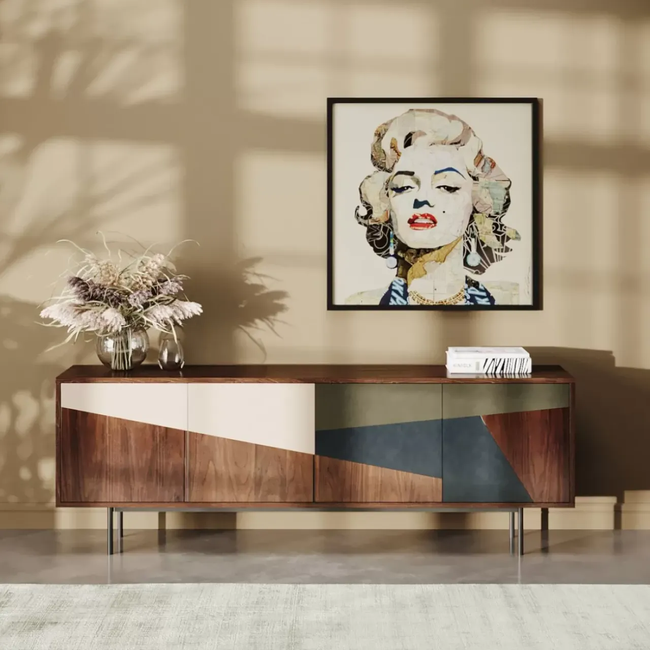 Kommoden & Sideboards-KARE Design Sideboard Lamello Colore 200X70Cm