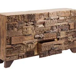Kommoden & Sideboards-KARE Design Sideboard Shanti Surprise Puzzle Nature