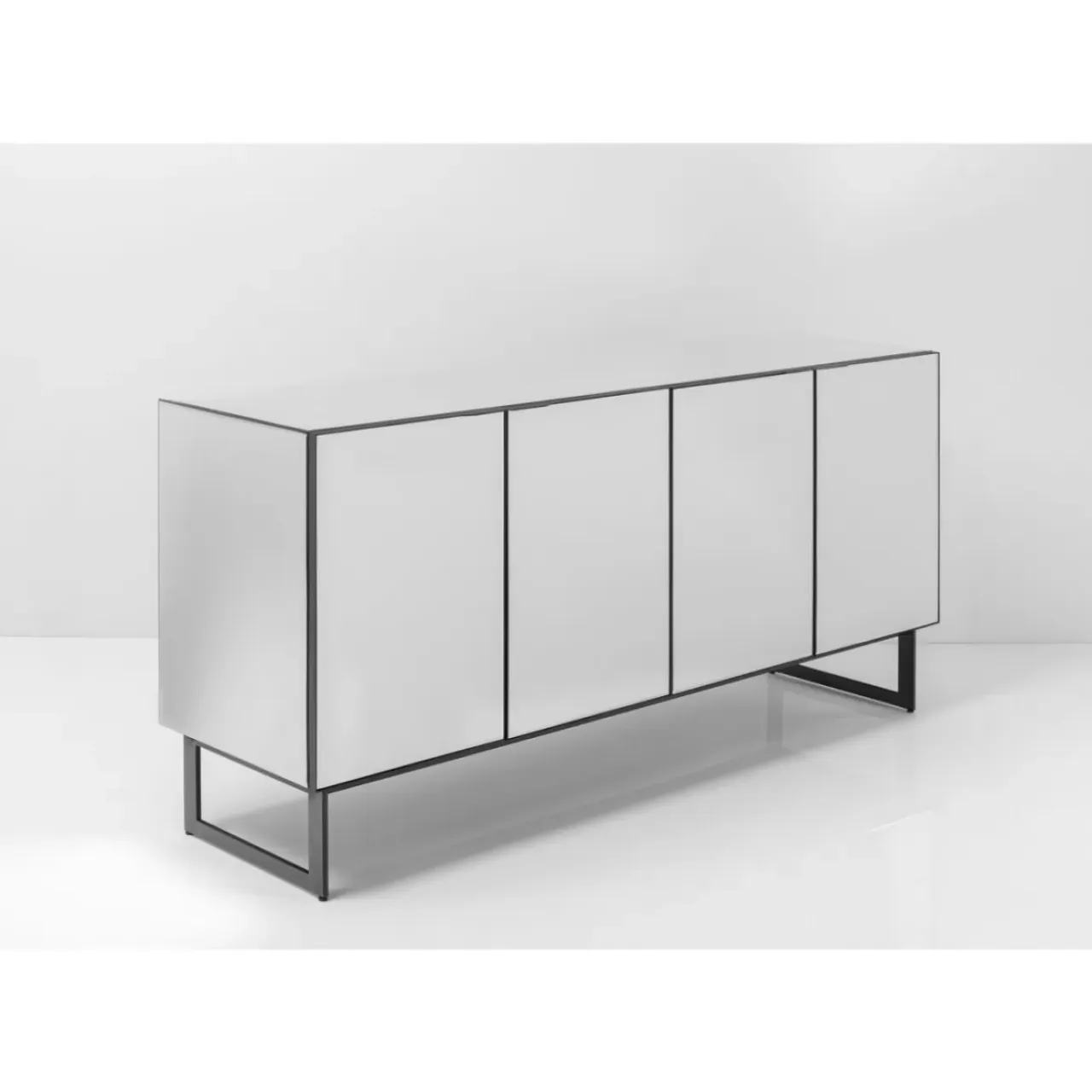 Kommoden & Sideboards-KARE Design Sideboard Soran Schwarz 160X45Cm