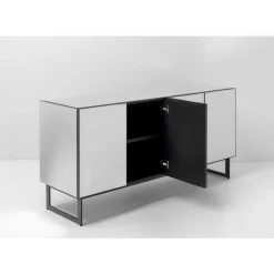 Kommoden & Sideboards-KARE Design Sideboard Soran Schwarz 160X45Cm