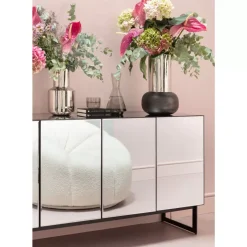Kommoden & Sideboards-KARE Design Sideboard Soran Schwarz 160X45Cm