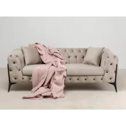 Sofas & Couches-KARE Design Sofa Bellissima 2-Sitzer Velvet Beige 200Cm