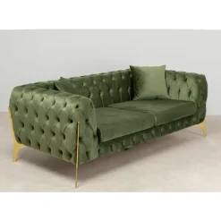 Sofas & Couches-KARE Design Sofa Bellissima 2-Sitzer Velvet Grun 200Cm