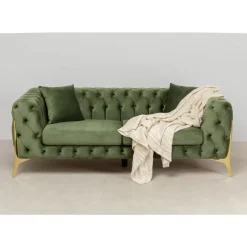 Sofas & Couches-KARE Design Sofa Bellissima 2-Sitzer Velvet Grun 200Cm