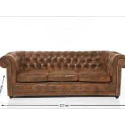 Sofas & Couches-KARE Design Sofa Cambridge 3-Sitzer Vintage Smart