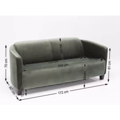 Sofas & Couches-KARE Design Sofa Cigar Lounge 3-Sitzer Grun