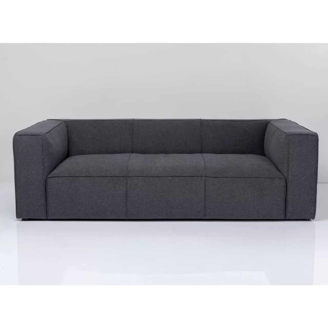 Sofas & Couches-KARE Design Sofa Cubetto 3-Sitzer Dunkelgrau 220Cm