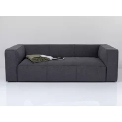 Sofas & Couches-KARE Design Sofa Cubetto 3-Sitzer Dunkelgrau 220Cm