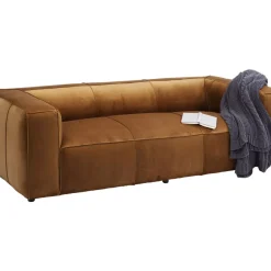 Sofas & Couches-KARE Design Sofa Cubetto 3-Sitzer Velvet Braun