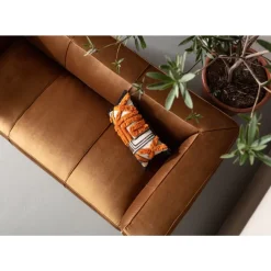 Sofas & Couches-KARE Design Sofa Cubetto 3-Sitzer Velvet Braun