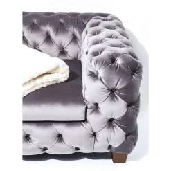 Sofas & Couches-KARE Design Sofa Desire 3-Sitzer Silbergrau