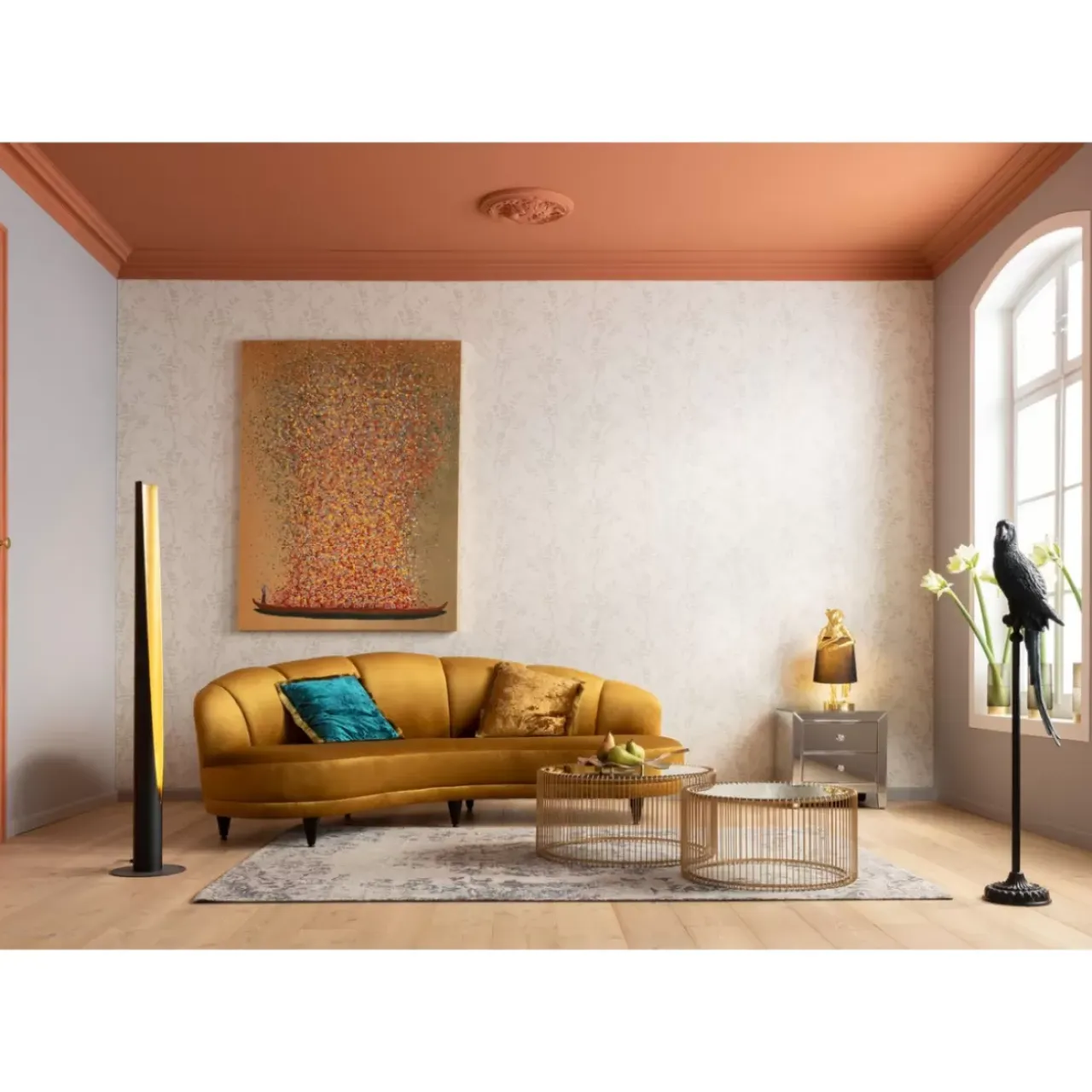 Sofas & Couches-KARE Design Sofa Dschinn 3-Sitzer Amber 233Cm