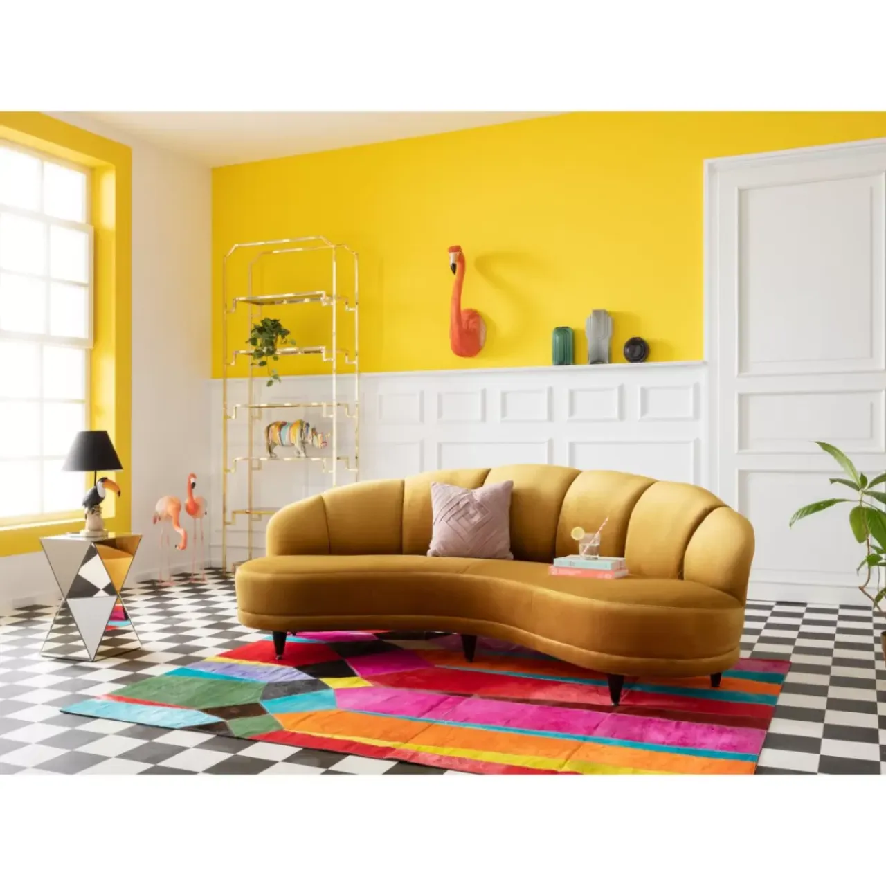 Sofas & Couches-KARE Design Sofa Dschinn 3-Sitzer Amber 233Cm