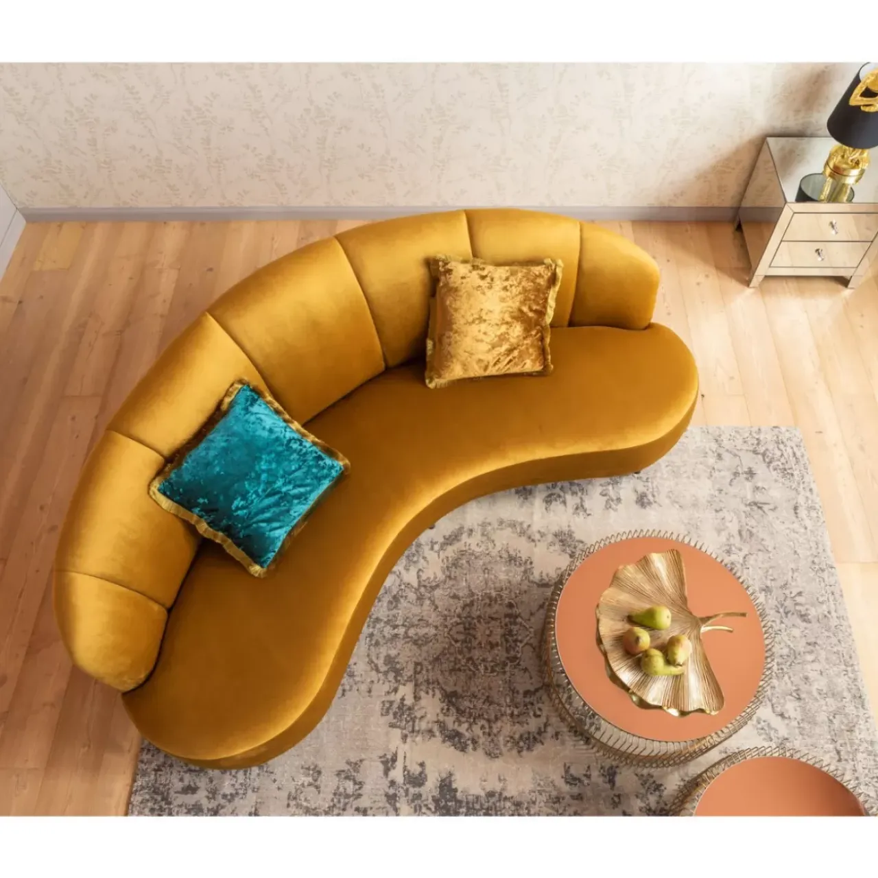 Sofas & Couches-KARE Design Sofa Dschinn 3-Sitzer Amber 233Cm