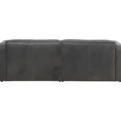 Sofas & Couches-KARE Design Sofa Henry 3-Sitzer Leder Grau