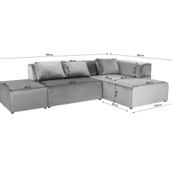 Sofas & Couches-KARE Design Sofa Infinity Velvet Ocean Links