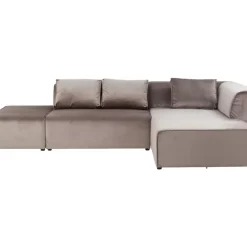 Sofas & Couches-KARE Design Sofa Infinity Velvet Taupe Rechts