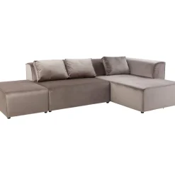 Sofas & Couches-KARE Design Sofa Infinity Velvet Taupe Rechts
