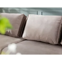 Sofas & Couches-KARE Design Sofa Infinity Velvet Taupe Rechts