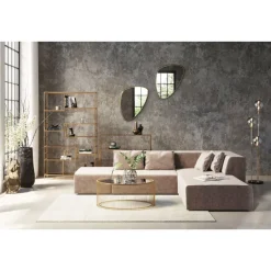 Sofas & Couches-KARE Design Sofa Infinity Velvet Taupe Rechts