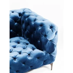 Sofas & Couches-KARE Design Sofa Look 2-Sitzer Velvet Blau