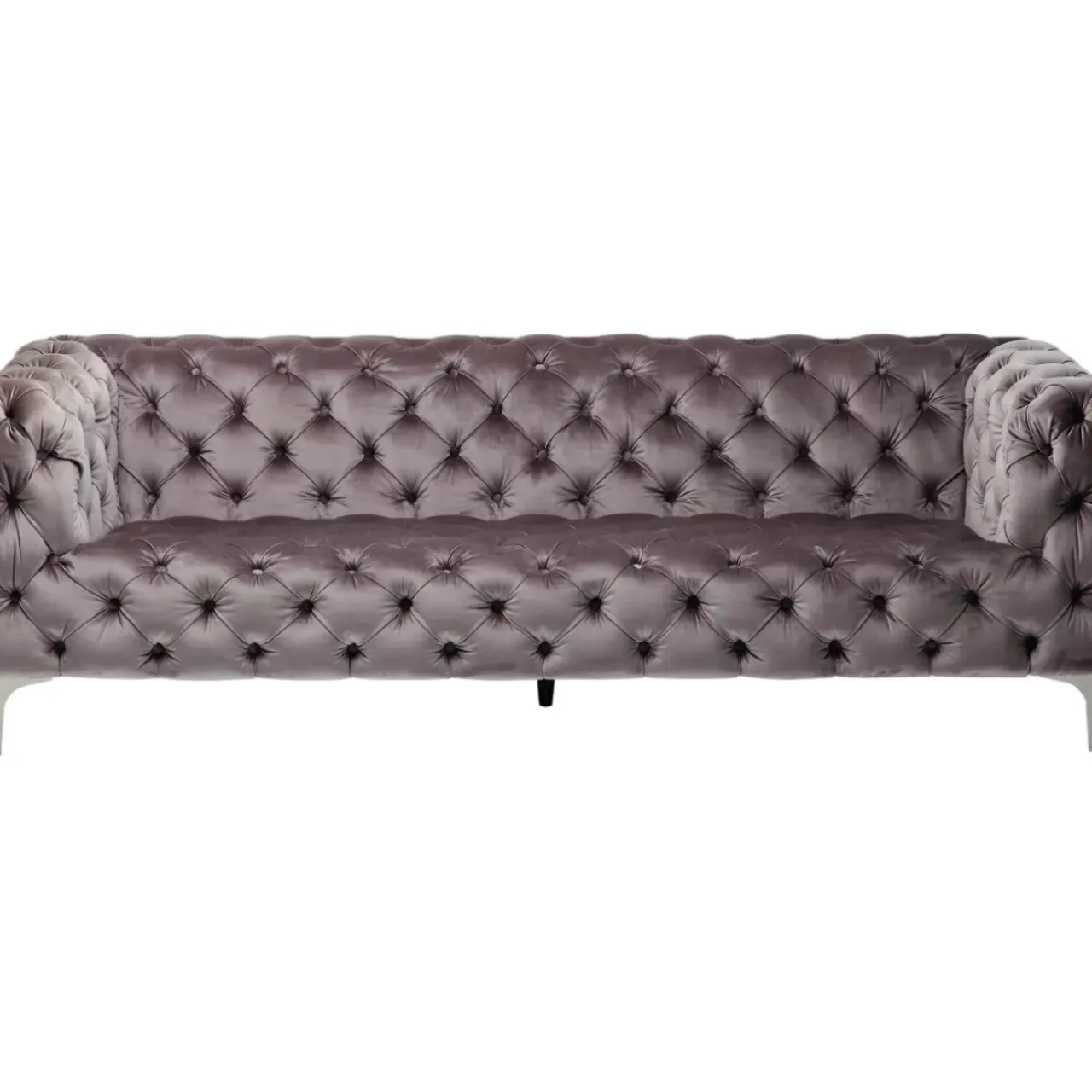 Sofas & Couches-KARE Design Sofa Look 3-Sitzer Velvet Grau