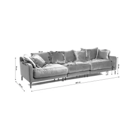 Sofas & Couches-KARE Design Sofa Lullaby 3-Sitzer Petrol