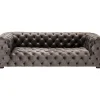 Sofas & Couches-KARE Design Sofa Metropol 3-Sitzer Grau 238Cm