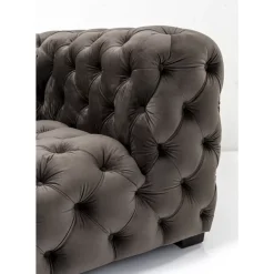 Sofas & Couches-KARE Design Sofa Metropol 3-Sitzer Grau 238Cm