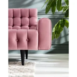 Sofas & Couches-KARE Design Sofa Milchbar 3-Sitzer Velvet Rose