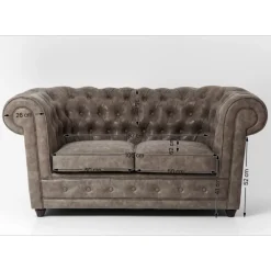Sofas & Couches-KARE Design Sofa Oxford 2-Sitzer Vintage Smart