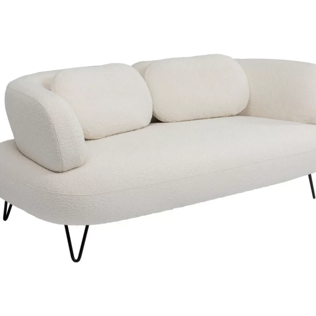 Sofas & Couches-KARE Design Sofa Peppo 2-Sitzer Weis 182Cm