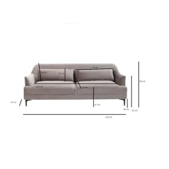 Sofas & Couches-KARE Design Sofa Proud 3-Sitzer Grau