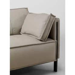 Sofas & Couches-KARE Design Sofa 3-Sitzer Victor Leder Grau 233Cm