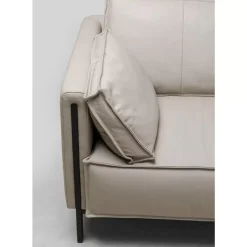 Sofas & Couches-KARE Design Sofa 3-Sitzer Victor Leder Grau 233Cm