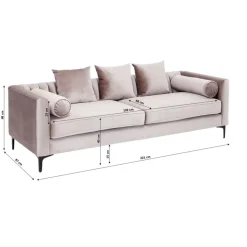 Sofas & Couches-KARE Design Sofa Variete 3-Sitzer Grau