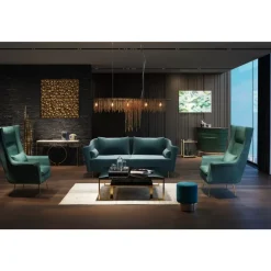 Sofas & Couches-KARE Design Sofa Vegas Forever 3-Sitzer Petrol